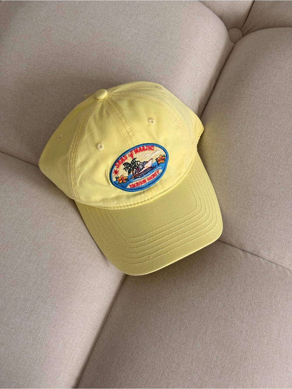 Maaji Lemon Yellow Baseball Cap with Ocean Patch